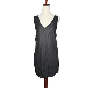 Aritzia Wilfred Mini Dress Womens Small Black V Neck Sleeveless Party Summer